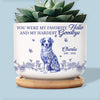 Home Decor Ceramic Plant Pot - Personalized Pet Memorial Gifts For Dogs - You Left Paw Prints On Our Hearts, Dog Memorial Gifts For Loss Of Dog, Pet Sympathy Gifts For Dogs