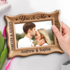 Custom Photo 2-Layered Wooden Plaque - Personalized Anniversary Wedding Gifts For Husband And Wife, Him And Her - You And Me
