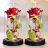 Custom Photo Light Up Eternal Rose In Glass Dome - Personalized Anniversary Wedding Gifts For Husband And Wife, Him And Her - Forever Yours, Forever Mine