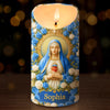 Custom 3D Inflated Effect Printed LED Candle - Personalized Christian Gifts For Women, Men, All Believers, Jesus Lovers - Guided By Grace And Love