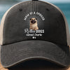 Custom Washed Cotton Baseball Net Cap - Personalized Birthday Gifts For Dog Cat Lovers, Dog Dad And Mom, Cat Owners - Master Of The Meow & Woof Crew
