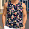 Custom Photo Tanktop - Personalized Summer Vacation And Travel Gifts For Family, Dog Cat Lovers - Loud, Proud, And Tropical
