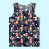 Custom Photo Tanktop - Personalized Summer Vacation And Travel Gifts For Family, Dog Cat Lovers - Loud, Proud, And Tropical