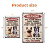 Custom Home Decor Metal Sign - Personalized Birthday Gifts For Dog Lovers, Dog Dad And Mom - They Live Here, You Do Not