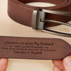 Custom Double-Sided Engraved Leather Belt - Personalized Anniversary Wedding Gifts For Husband And Wife, Him And Her - Belting Out My Love