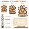 Custom Photo Wood & Acrylic Plaque - Personalized Pet Memorial Sympathy Gifts For Dogs, Cats - You Left Paw Prints On My Heart