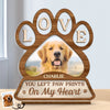 Custom Photo Wood & Acrylic Plaque - Personalized Pet Memorial Sympathy Gifts For Dogs, Cats - You Left Paw Prints On My Heart