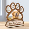 Custom Photo Wood & Acrylic Plaque - Personalized Pet Memorial Sympathy Gifts For Dogs, Cats - You Left Paw Prints On My Heart