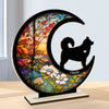 Custom Wood & Acrylic Plaque - Personalized Pet Memorial Sympathy Gifts For Dogs - Paw Prints On My Heart