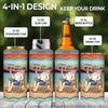 Custom 4 In 1 Can Cooler Tumbler - Personalized Retirement Gifts For Women, Men - Goodbye Tension, Hello Pension