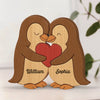 Penguin Shaped Wooden Art Puzzle - Personalized Anniversary Wedding Gifts For Husband And Wife, Him And Her - We Are Together, Couple Birthday Gifts For Him And Her