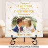 Custom Photo I Love You Today, Tomorrow, Forever - Couple Personalized Custom Square Shaped Stone With Stand - Christmas Gift For Husband Wife, Anniversary