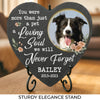 Custom Photo We Will Never Forget AMZ - Memorial Personalized Custom Heart Shaped Memorial Stone - New Arrival, Sympathy Gift For Pet Owners, Pet Lovers
