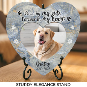 Custom Photo Best Friends Are Never Forgotten - Memorial Personalized Custom Heart Shaped Memorial Stone - Sympathy Gift For Pet Owners, Pet Lovers