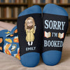 Chaussettes personnalisées - Cadeaux littéraires personnalisés pour les amoureux des livres, les rats de bibliothèque et les lecteurs - Bookworm On Break