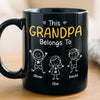 Custom Black Mug - Personalized Birthday Gifts For Dad, Grandpa - Grandkids Make Life Grand