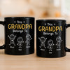 Custom Black Mug - Personalized Birthday Gifts For Dad, Grandpa - Grandkids Make Life Grand