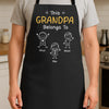 Custom Apron - Personalized Birthday Gifts For Dad, Grandpa - This Grandpa Loves His Crew