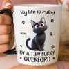 Custom 12oz Cat Handle Ceramic Mug - Personalized Birthday Gifts For Cat Lovers, Cat Mom And Dad - Property Of The Cat