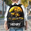 Custom Kids Backpack - Personalized Back To School Gifts For Kids - Mighty Machines On The Move