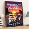 Custom Vertical Poster - Personalized Anniversary Wedding Gifts For Husband And Wife, Him And Her, Biker Lovers - Ride Together, Love Forever