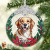Custom Photo Glass Ornament - Personalized Christmas Birthday Gifts For Dog Cat Lovers, Dog Dad And Mom, Cat Owners - Merry Woofmas