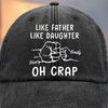 Matching Genes, Matching Mess - Family Personalized Custom Vintage Washed Denim Baseball Cap - Father's Day, Gift For Dad, Daughter
