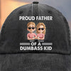 Rooted In Love, Carved In Time - Family Personalized Custom Vintage Washed Denim Baseball Cap - Father's Day, Gift For Dad