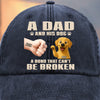 My Therapist Has Four Paws - Dog Personalized Custom Vintage Washed Denim Baseball Cap - Father's Day, Gift For Dad, Pet Owners, Pet Lovers