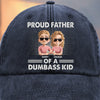 Rooted In Love, Carved In Time - Family Personalized Custom Vintage Washed Denim Baseball Cap - Father's Day, Gift For Dad