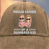 Rooted In Love, Carved In Time - Family Personalized Custom Vintage Washed Denim Baseball Cap - Father's Day, Gift For Dad