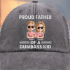 Rooted In Love, Carved In Time - Family Personalized Custom Vintage Washed Denim Baseball Cap - Father's Day, Gift For Dad