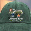 Life’s Better Around A Campfire - Camping Personalized Custom Vintage Washed Denim Baseball Cap - Gift For Camping Lovers