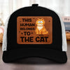 Custom Shaped Leather Patch Hat - Personalized Birthday Gifts For Cat Lovers, Cat Mom And Dad - Owned By The Cat Proudly