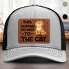 Custom Shaped Leather Patch Hat - Personalized Birthday Gifts For Cat Lovers, Cat Mom And Dad - Owned By The Cat Proudly