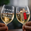 Custom Stemmed Wine Glass - Personalized Best Friend Birthday Gifts For Women, Besties, Sisters, BFF - Through All Seasons, Still Side by Side