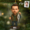 Custom Photo Acrylic Ornament - Personalized Christmas Birthday Fishing Gifts For Fisherman - Fishing Never Gets Old