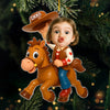 Custom Photo Acrylic Ornament - Personalized Christmas Birthday Gifts For Kids - Little Cowboy Adventure Time