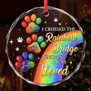 Custom Circle Glass Ornament - Personalized Pet Christmas Memorial Sympathy Gifts For Dogs, Cats - Furever Loved And Missed