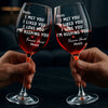 Custom Stemmed Wine Glass - Personalized Anniversary Wedding Gifts For Husband And Wife, Him And Her - Keeping You, No Refunds