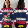 Custom Unisex Ugly Sweatshirt - Personalized Christmas Birthday Gifts For Dog Lovers, Dog Dad And Mom - Santa’s Drinking Buddy