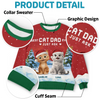 Custom Unisex Ugly Sweatshirt - Personalized Christmas Birthday Gifts For Cat Lovers, Cat Mom And Dad - Ho Ho Hold My Catnip