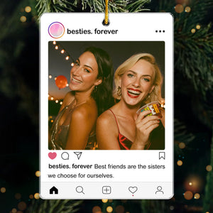 Custom Photo Acrylic Ornament - Personalized Christmas Best Friend Birthday Gifts For Women, Besties, Sisters, BFF - Sassy Sisters