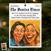 Custom Photo Funny Caricature Acrylic Ornament - Personalized Christmas Best Friend Birthday Gifts For Women, Besties, Sisters, BFF - Friendship Goals, Breaking Headlines