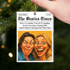 Custom Photo Funny Caricature Acrylic Ornament - Personalized Christmas Best Friend Birthday Gifts For Women, Besties, Sisters, BFF - Friendship Goals, Breaking Headlines