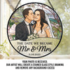 Custom Photo Stained Glass Window Hanging Suncatcher - Personalized Anniversary Wedding Gifts For Husband And Wife, Him And Her - Love Sealed In Glass Forever
