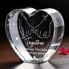 Custom 3D Crystal Heart Shaped - Personalized Anniversary Wedding Gifts For Husband And Wife, Him And Her - Pinky Promises, Eternal Love