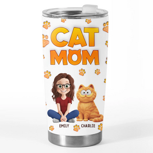 Custom 3D Inflated Effect Printed Tumbler - Personalized Birthday Gifts For Cat Lovers, Cat Mom And Dad - Cat Hair Is My Glitter