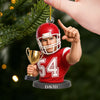 Custom Photo Acrylic Ornament - Personalized Christmas Birthday Sport Gifts For Sports Lovers - Fueling Life Through Power Of Sport