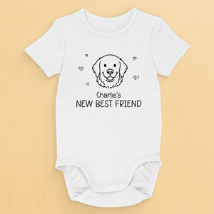 Custom Baby Onesie - Personalized Baby Shower, Gender Reveal Gifts For New Moms, New Dads, New Parents, Dog Dad And Mom - Newbie On The Dog Squad